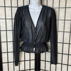 Elkont ladies long sleeve peplum top size 8